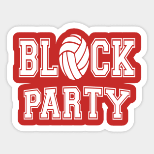 Block Party Volleyball Sticker